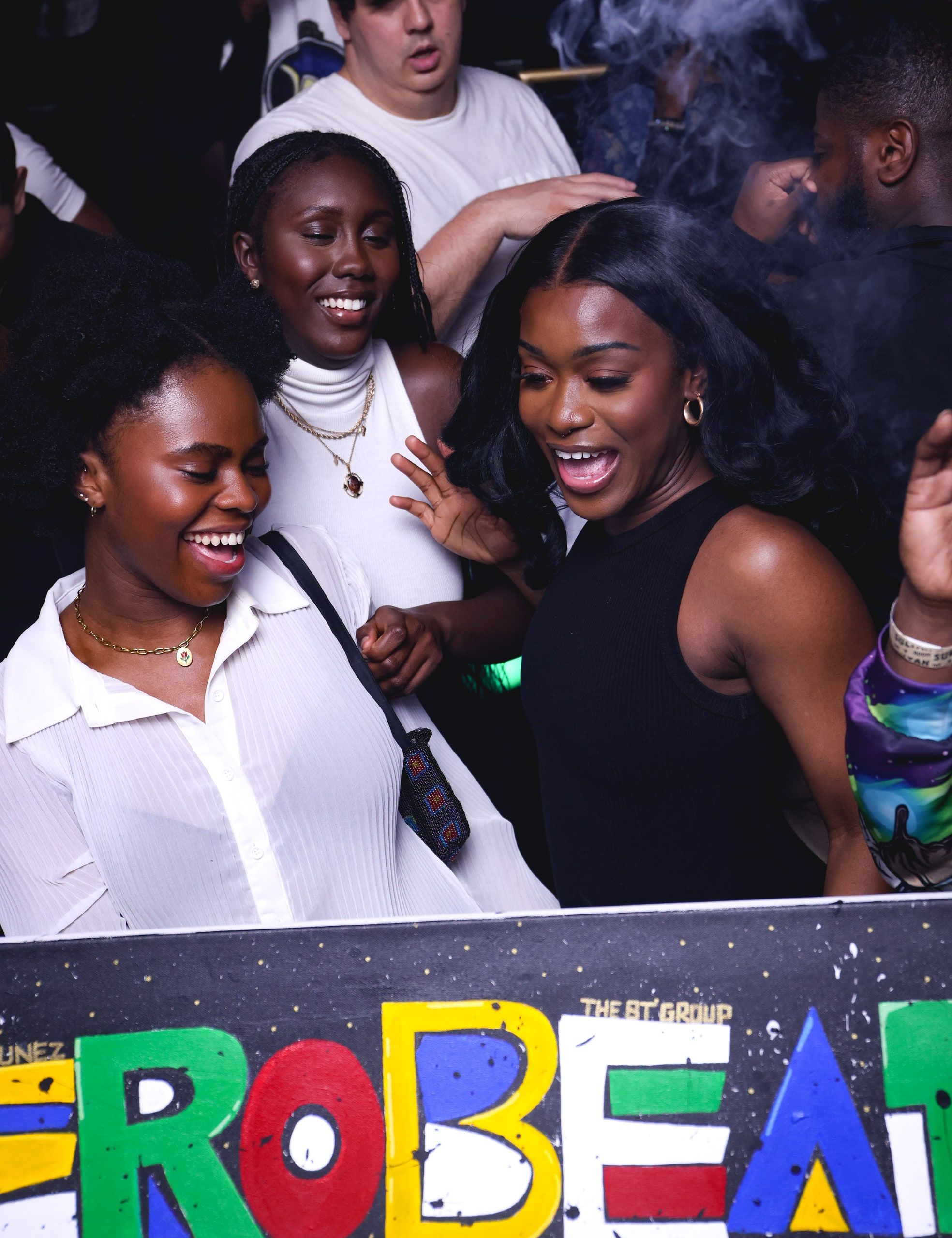 A guest dancing in the venue