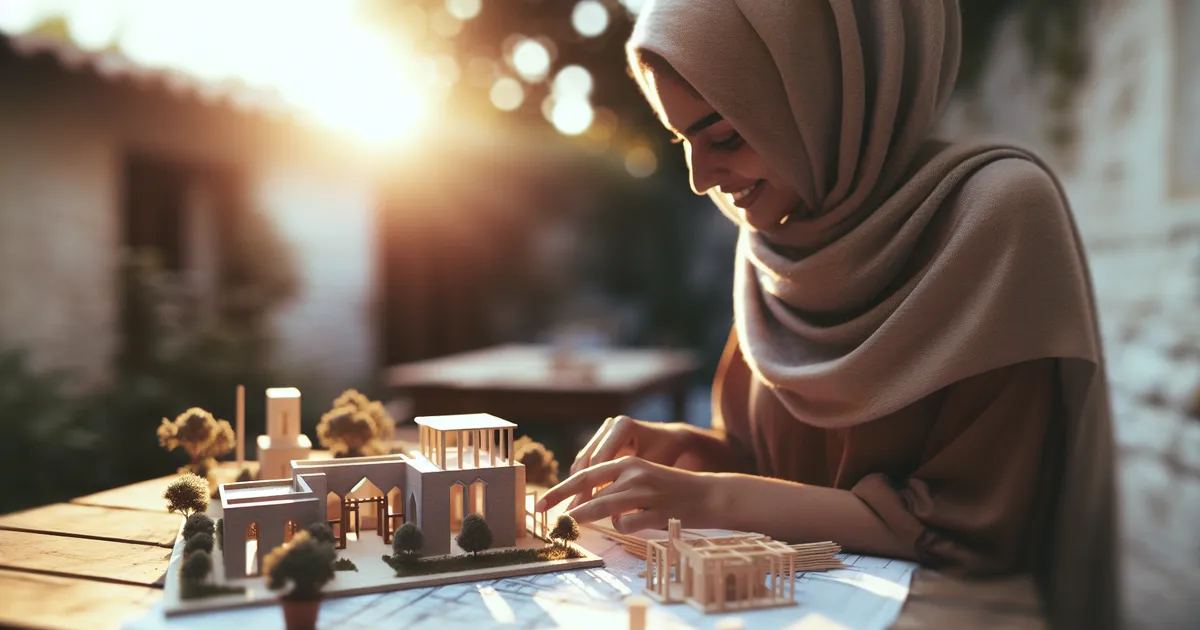 An image capturing the joy of Architectural Model Making
