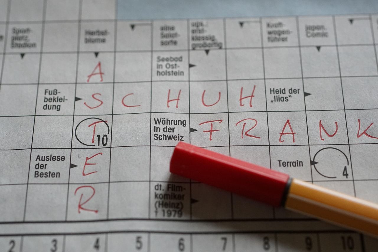 A close-up of a crossword puzzle with filled answers, perfect for 'Is Crossword Puzzles for you? Let's find out!'