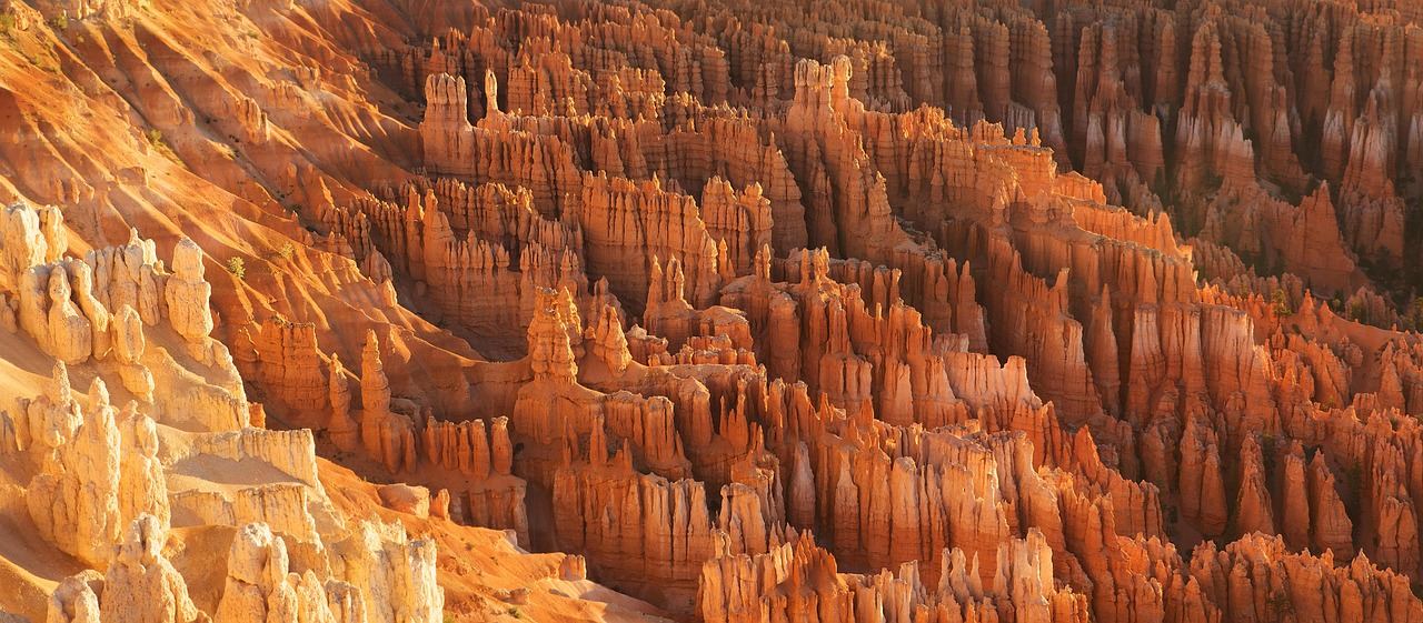 A stunning view of Bryce Canyon's colorful rock formations, showcasing layers of sedimentary history ideal for fossil exploration.