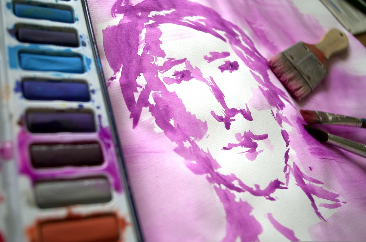 A watercolor painting of a face, exploring artistic expression in 'Is Face Painting for you? Let's find out!'