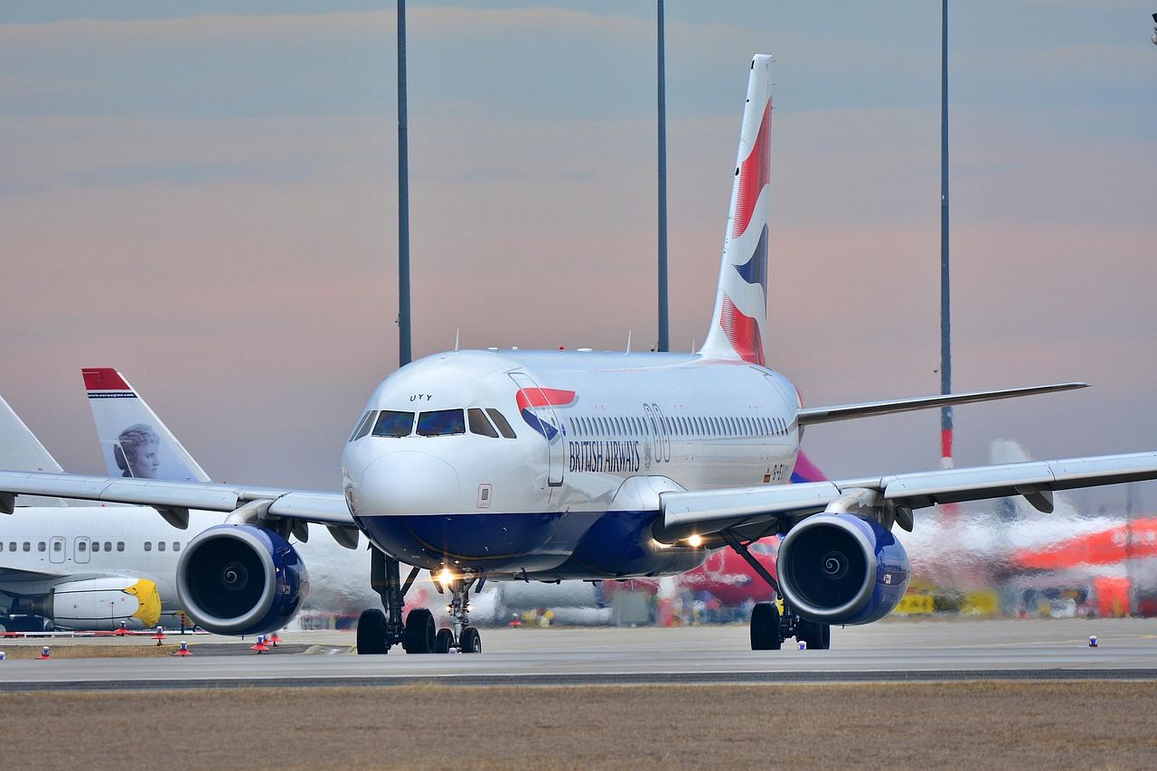 A British Airways Airbus A320 taxiing at an airport, perfect for aircraft spotting enthusiasts. Is Aircraft Spotting for