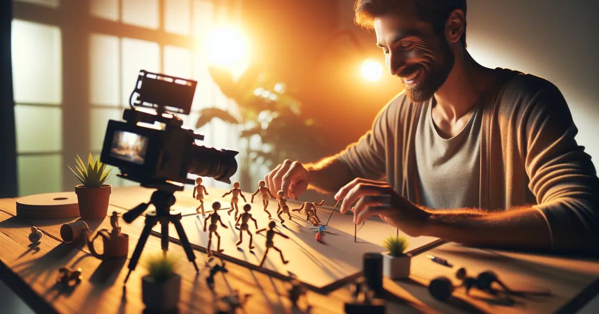 A man creates stop motion animation, exploring artistry and storytelling. Is Stop Motion Animation for you? Let's find o