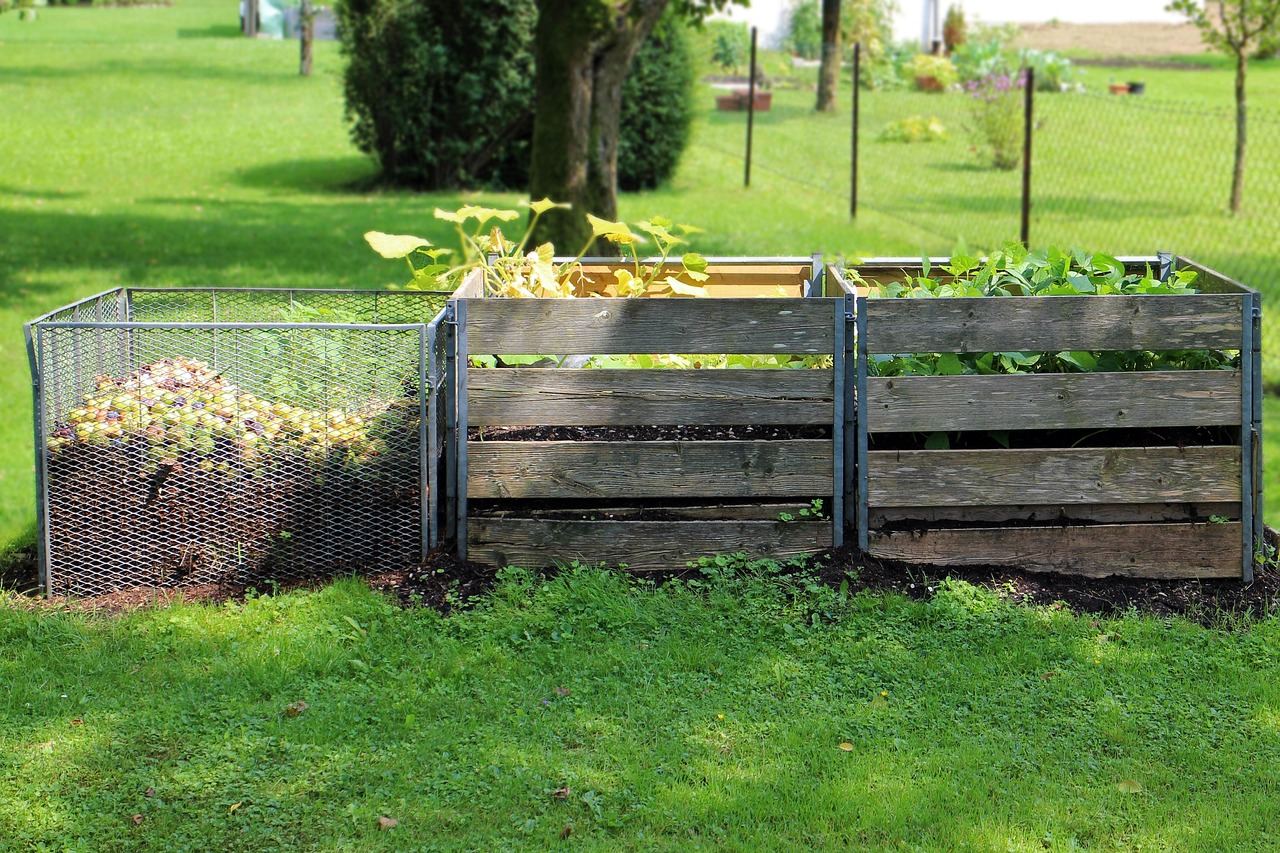 Three compost bins showcasing various stages of composting for 'Is Composting for you? Let's find out!'