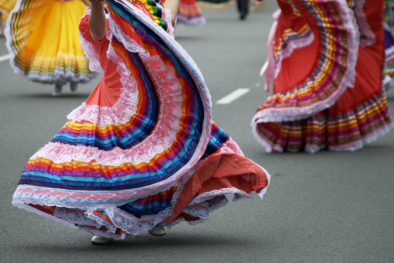 Dancers in colorful traditional costumes performing folk dance, exploring if folk dance is for you.