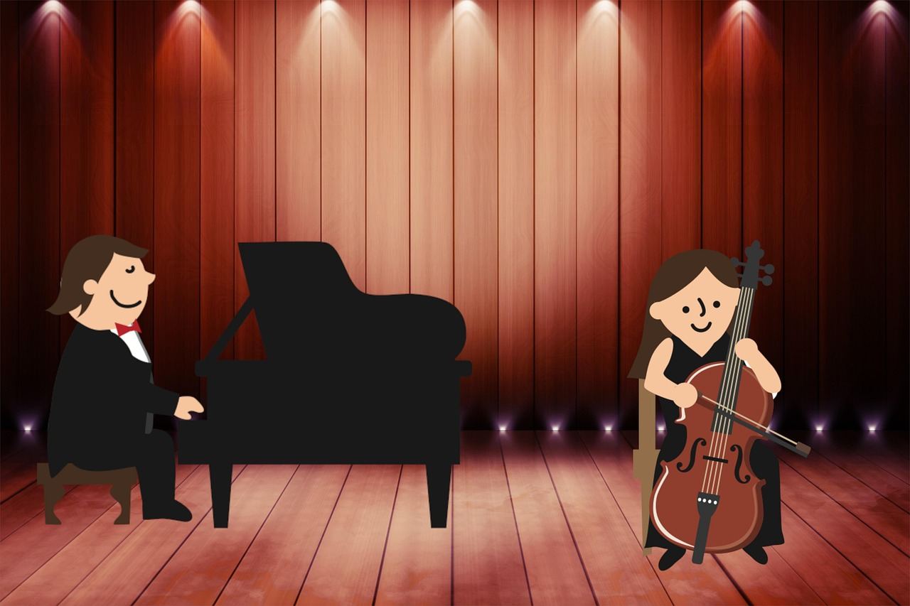 A pianist and cellist perform together, inviting you to explore if 'Is Cello for you? Let's find out!'