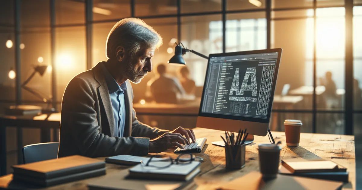 An individual deeply engrossed in AI data projects