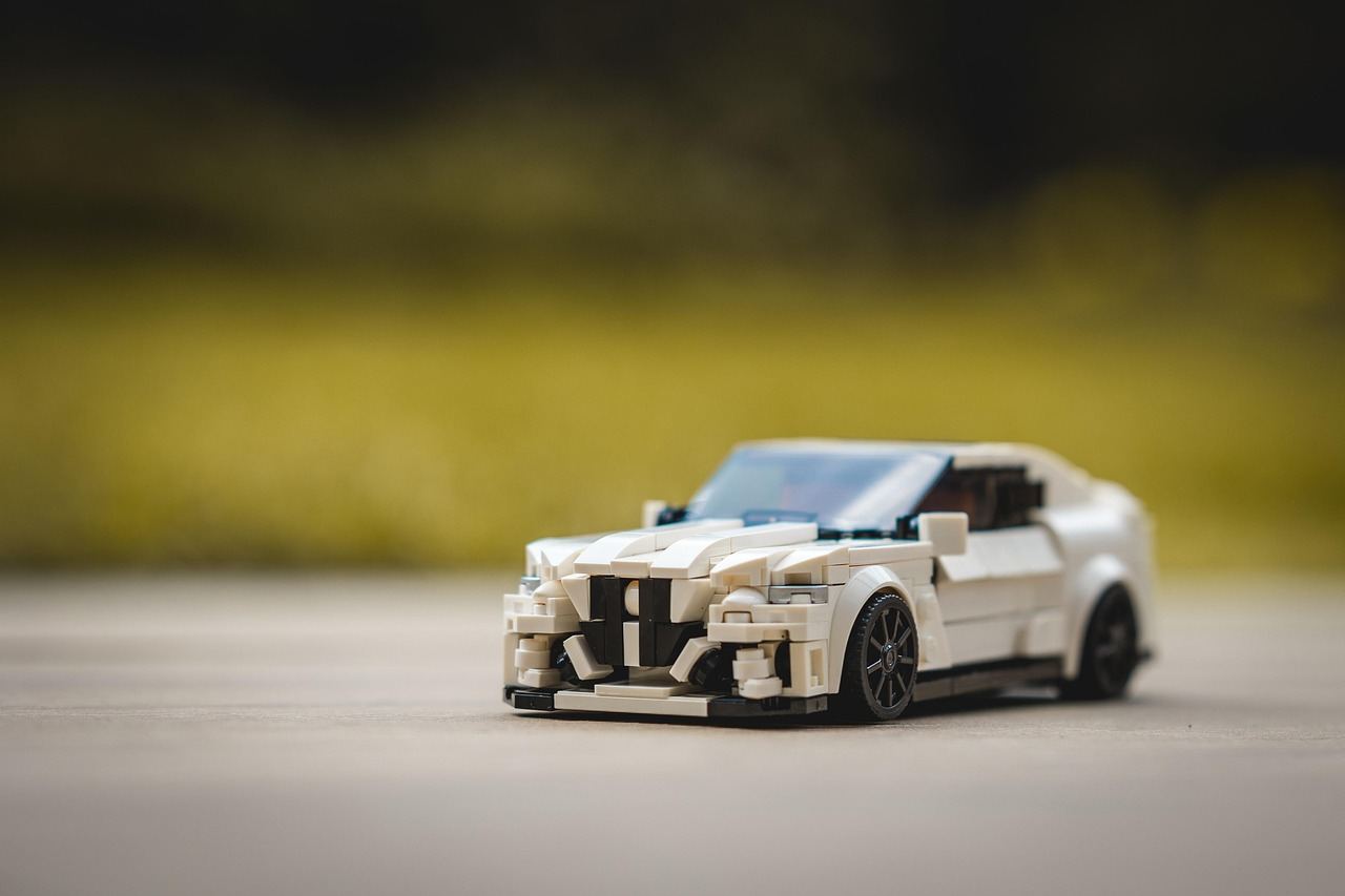A detailed white plastic model car kit, perfect for exploring if plastic model kits are for you.