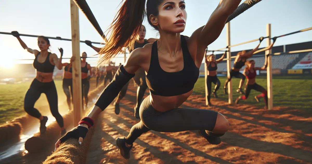 Athletes competing in an obstacle course race, showcasing strength and determination. Is Obstacle Course Racing for you?