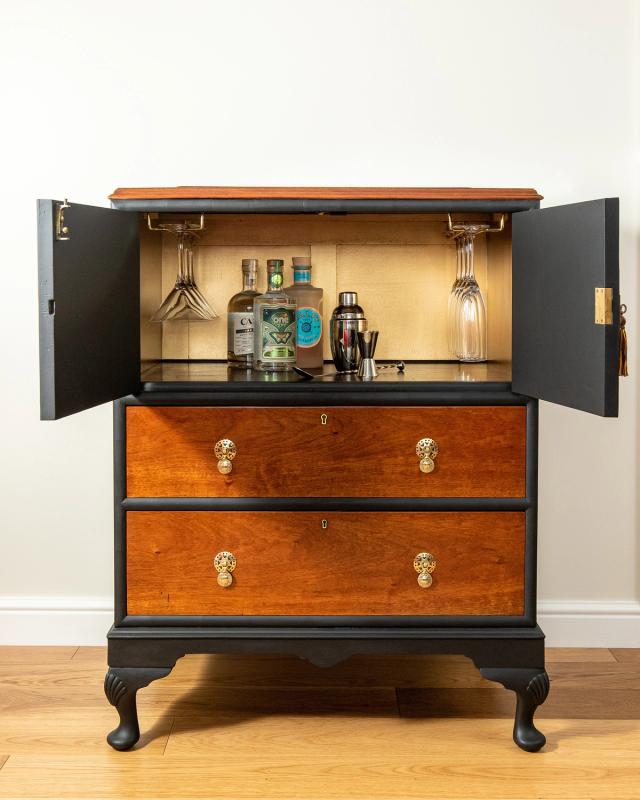 Antique Cocktail Cabinet Drinks Cupboard | Little Sausage Home