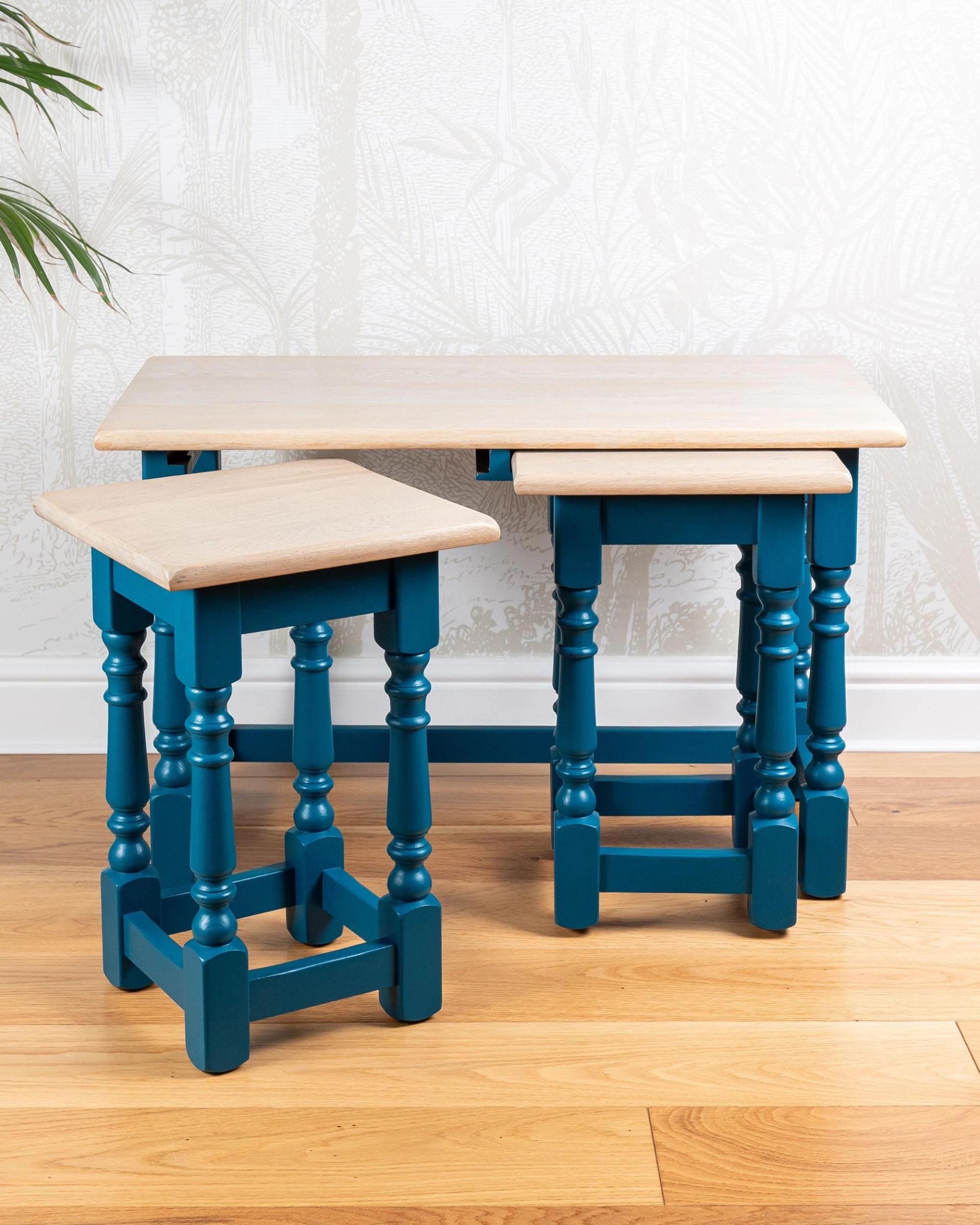 Vintage Oak Nest of Tables