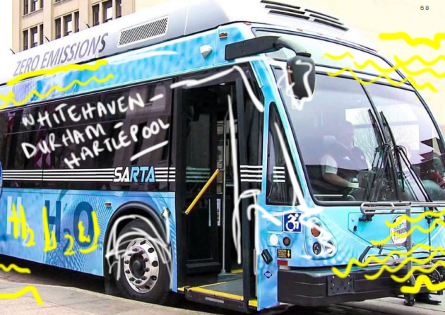 A zero emissions bus