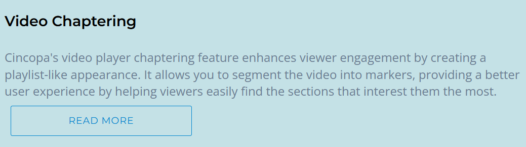 Banner for Video Chaptering