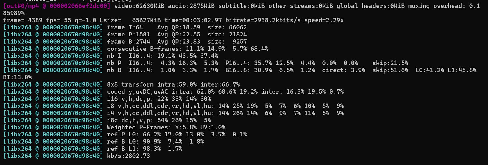 Subtitles Burn-in Process Output