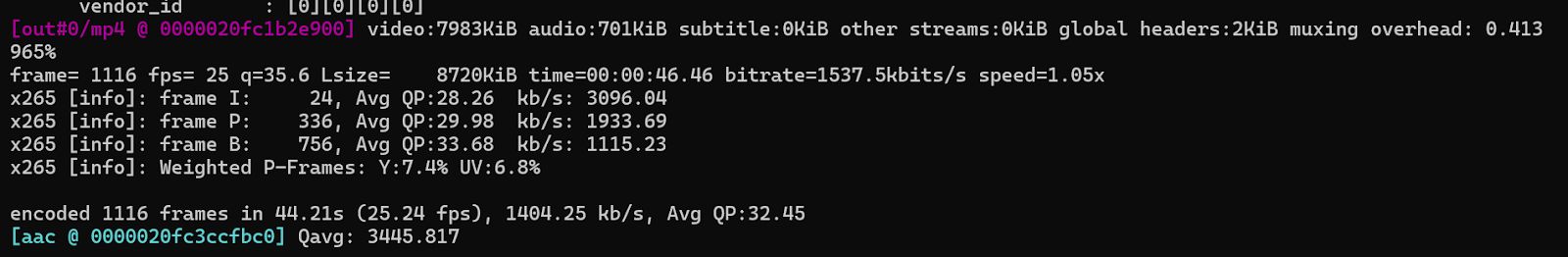FFmpeg HDR10 Encoding Output Using libx265 with BT.2020 and PQ Transfer Function