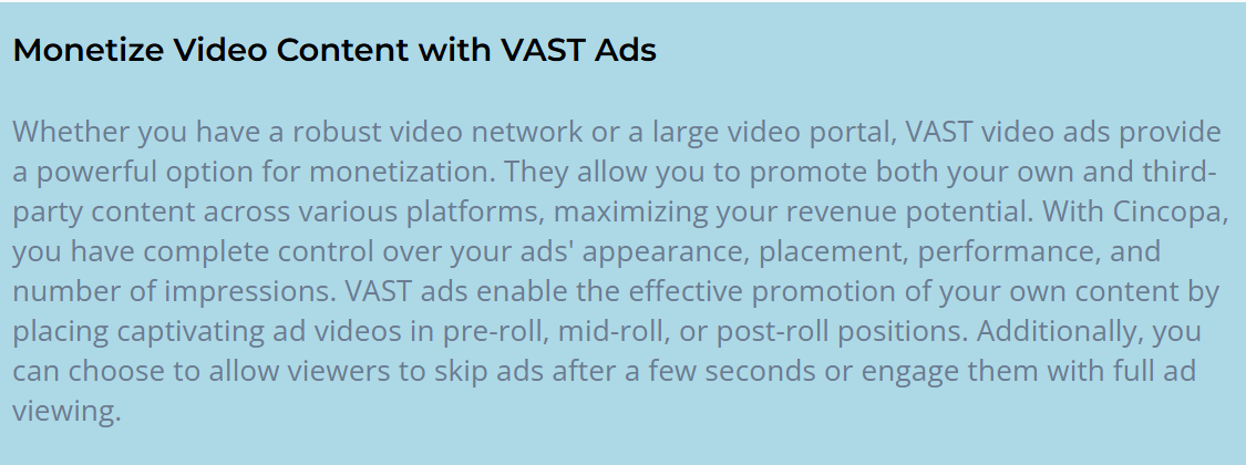 Banner for VAST Ads