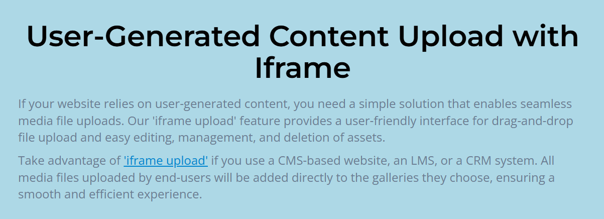 Banner for I-frame