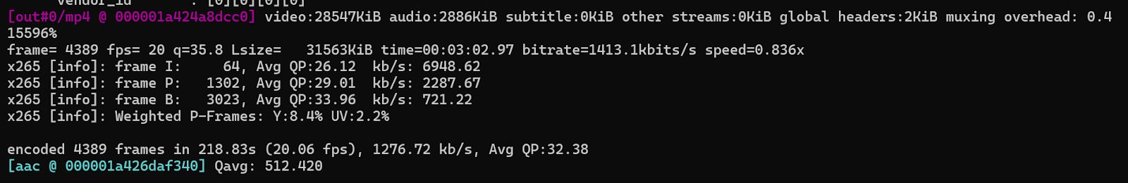FFmpeg Output for HLG Encoding with Rec. 2020 Color Primaries and bt2020nc Matrix