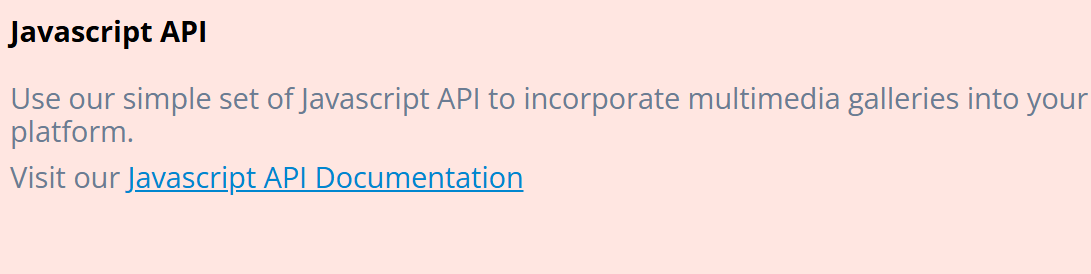 Banner for Javascript API