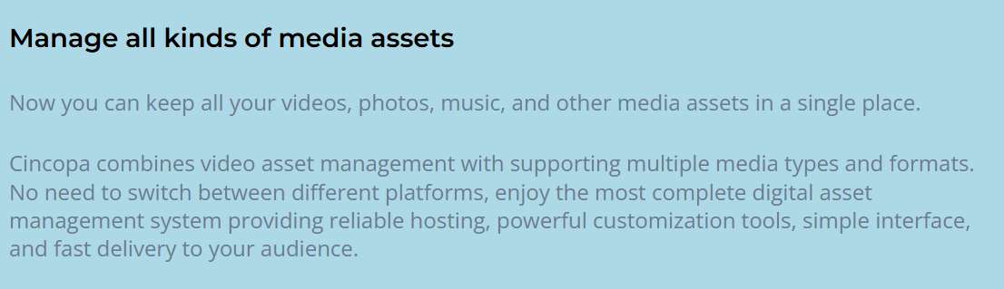 Banner for Media Assets