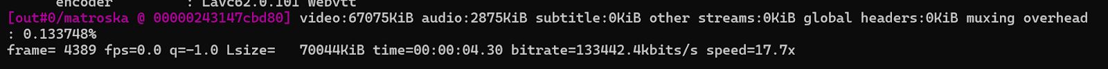 Soft Subtitles Muxing Output 