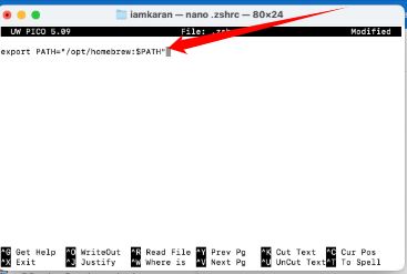 Editing .zshrc to Add Homebrew to System PATH on macOS