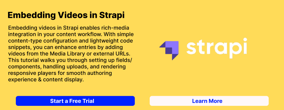 Embedding Videos in Strapi