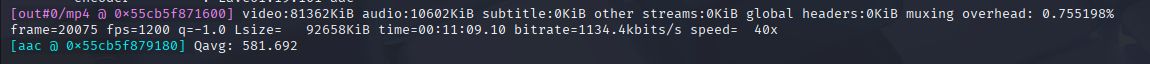 FFmpeg Console Output Showing Audio Sync Fix Applied