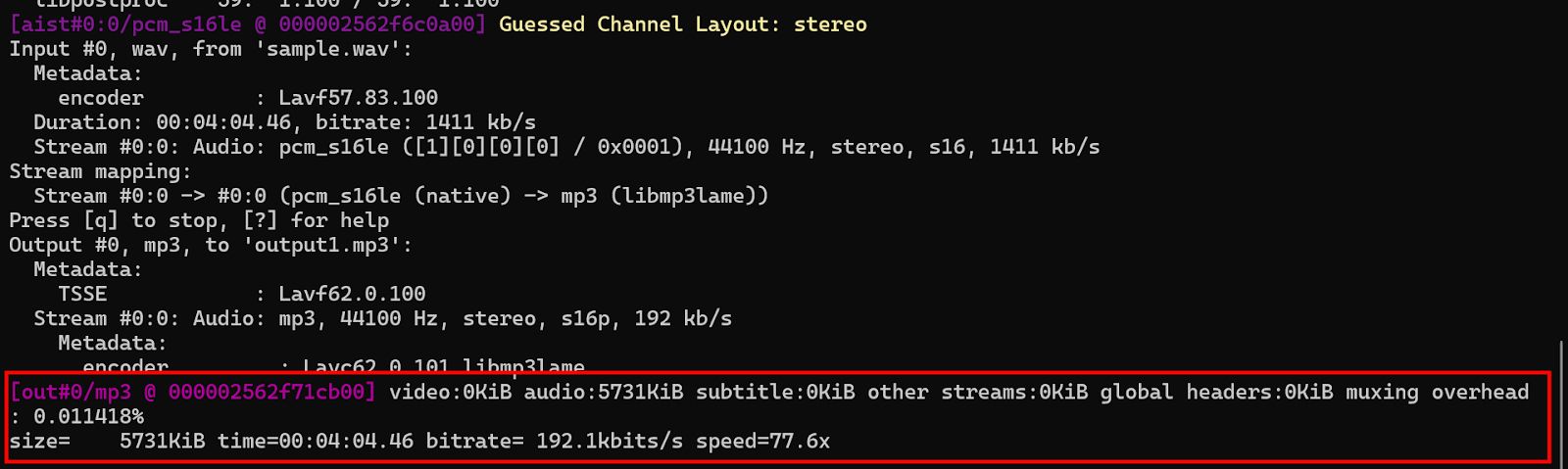 Encoding Audio to MP3 at a Specific Bitrate Using FFmpeg