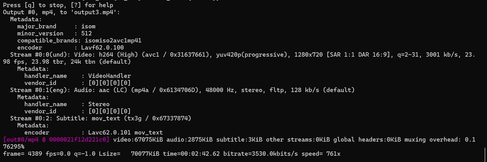 ASS Subtitle Embedding