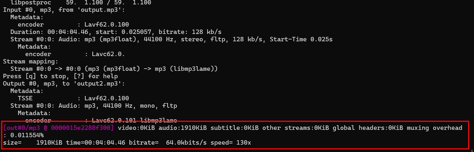 Converting Stereo Audio to Mono Using FFmpeg
