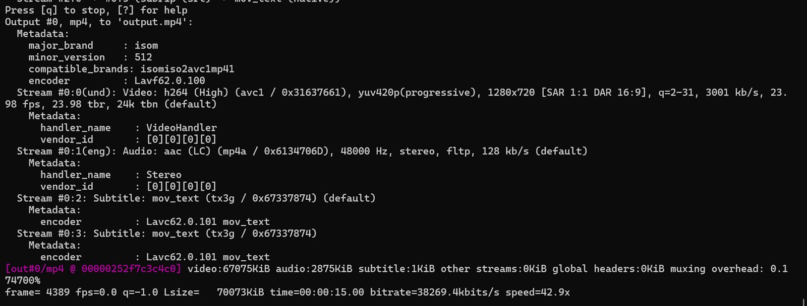 Embedding Multiple Subtitle Tracks