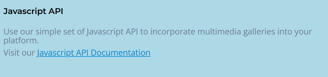 Cincopa API for Javascript