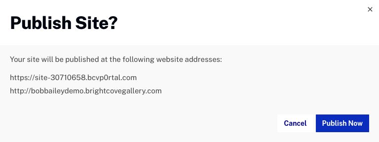 Publish Site Window