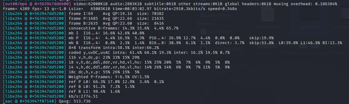 FFmpeg Console Logs Displaying Concurrent Video Processing