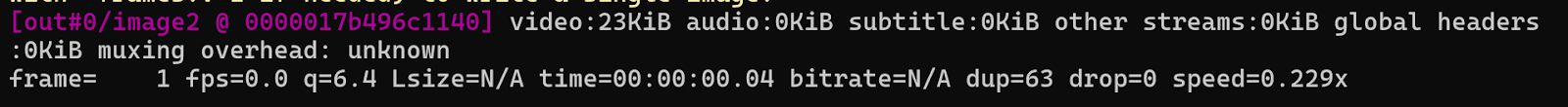 FFmpeg Output After Creating a Video Thumbnail as JPG
