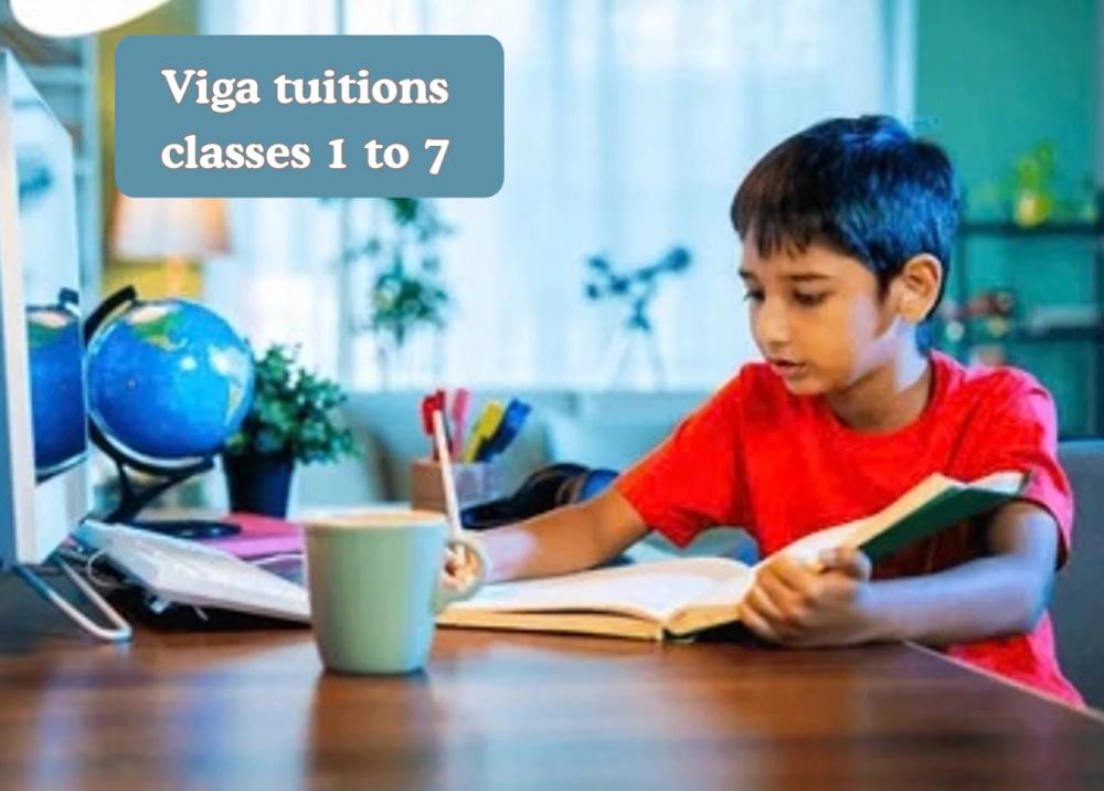 Students in a Viga Tuitions classroom, classes 1 to 7