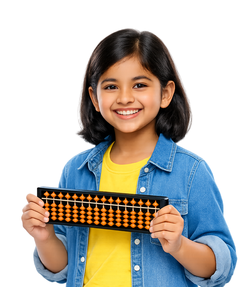 A student building confidence with SIP Abacus at Viga Education Academy