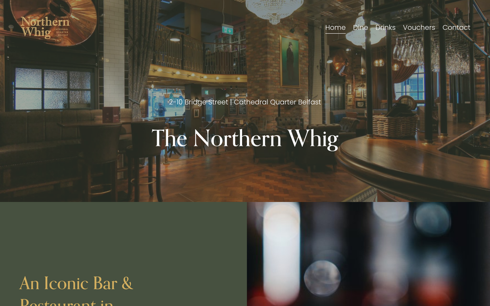 Website screenshot of The Northern Whig