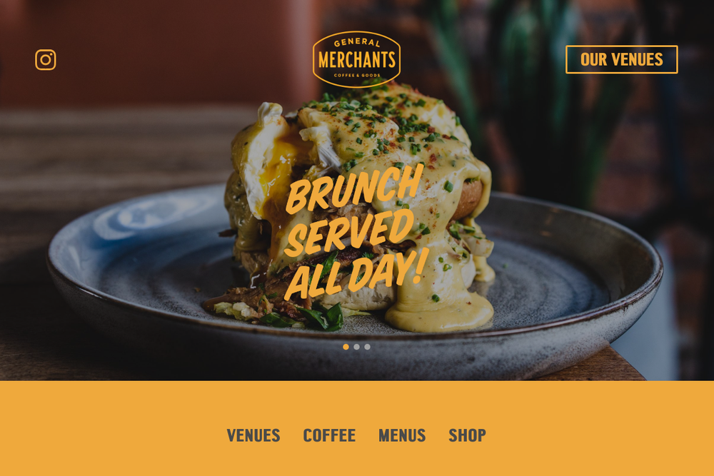 Website screenshot of General Merchants
