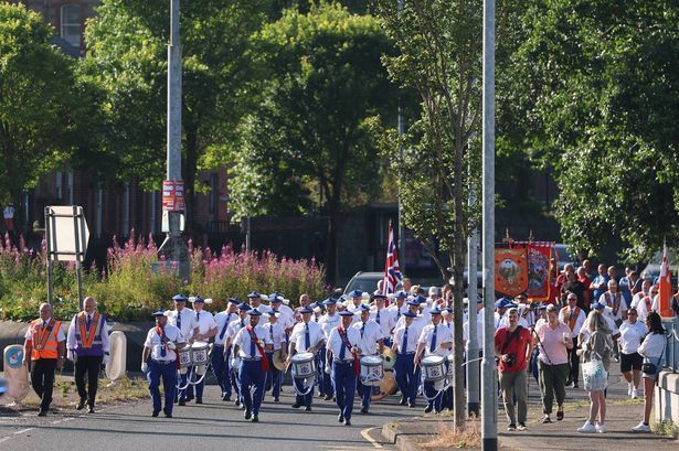 Peaceful Morning in North Belfast as Ligoniel Parade Passes Crumlin Road Peaceful Morning in North Belfast as Ligoniel Parade Passes Crumlin Road