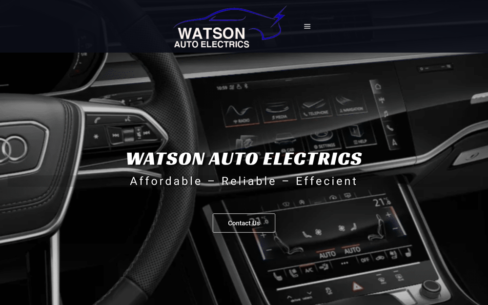 Website screenshot of Watson Auto Electrics