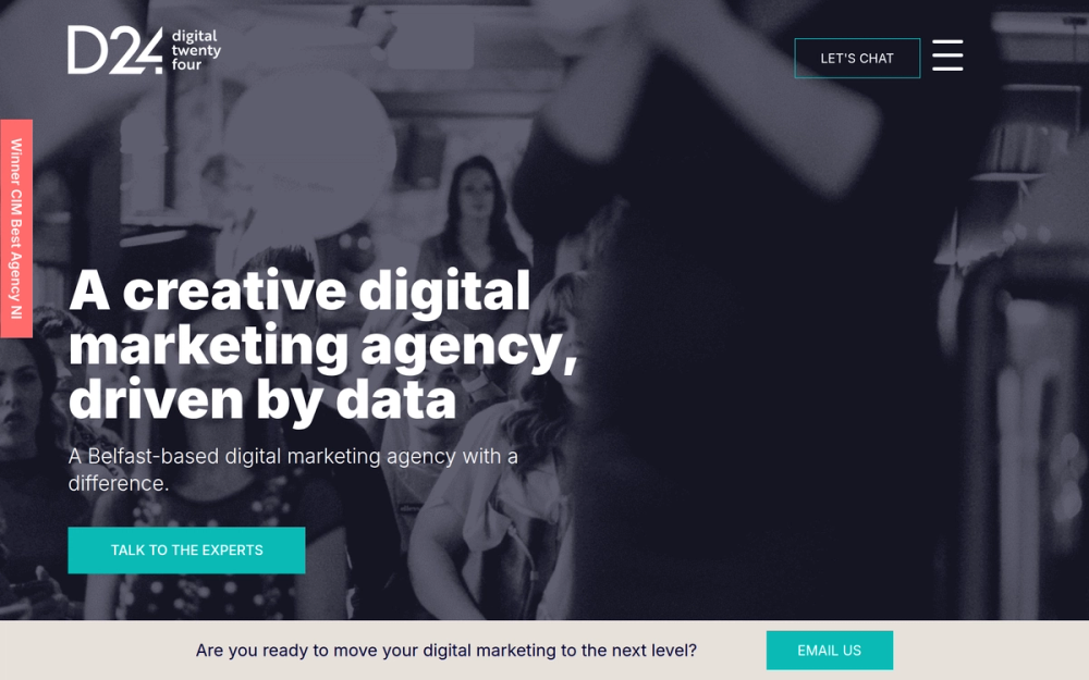 Website screenshot of Digital 24