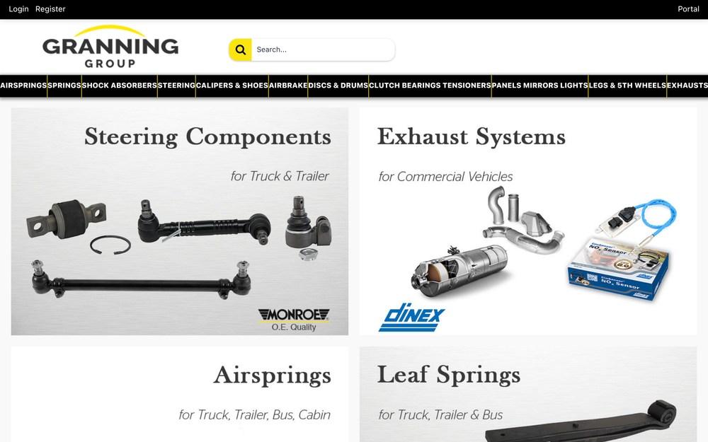Website screenshot of Granning Lynx N I Ltd