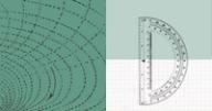 Anthropic illustration of curved mathematical paths meeting a drafting protractor for Claude's Fermat's Last Theorem formalization