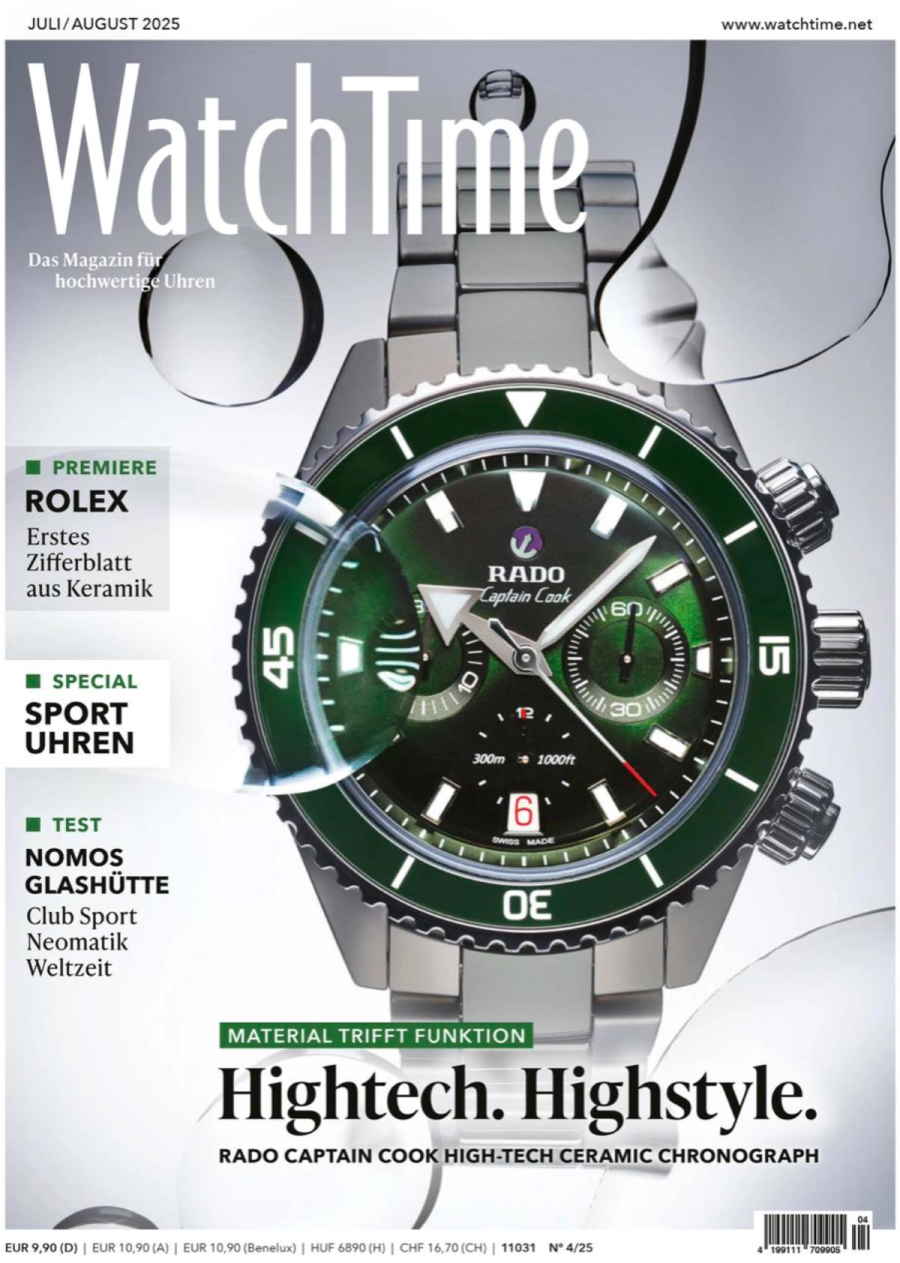 Frederique Constant featured in WatchTime, Juli / August 2025