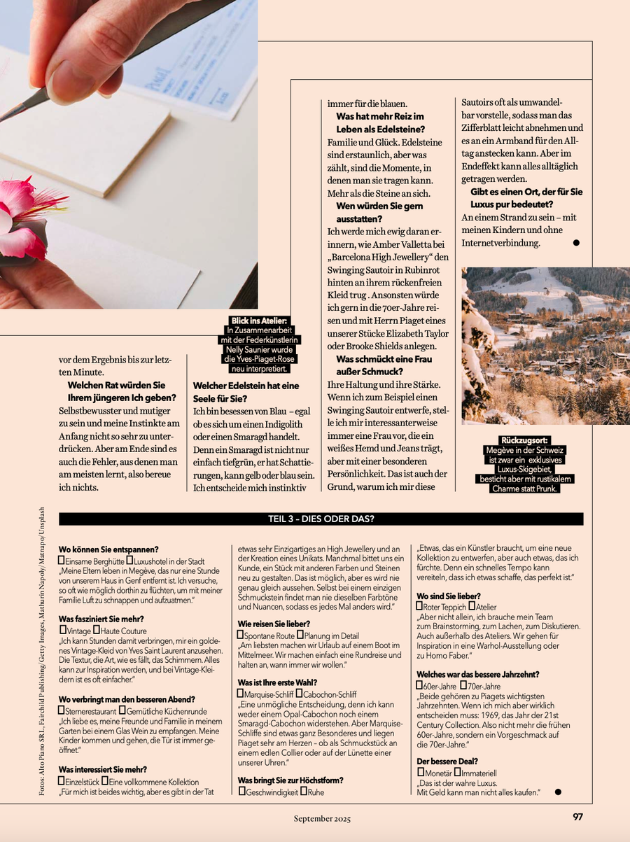 Piaget featured in Robb Report, No. 40