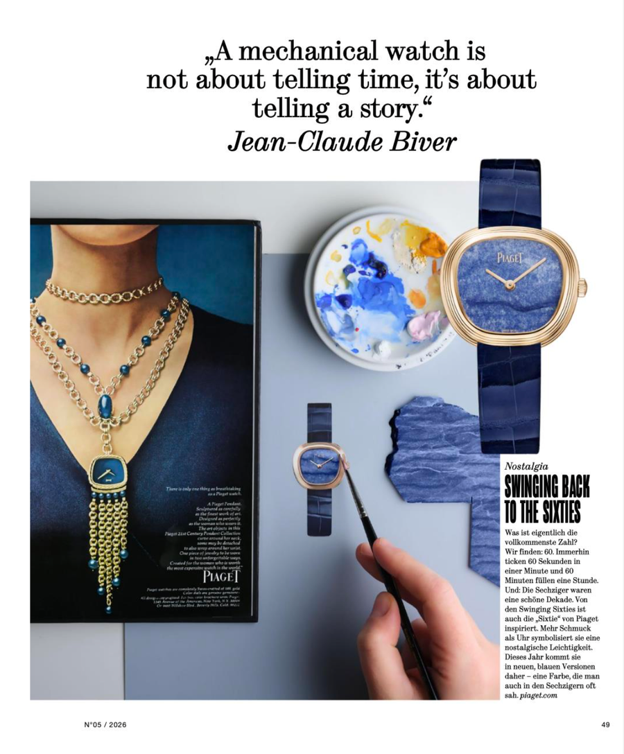 Piaget featured in Faces, May 2026