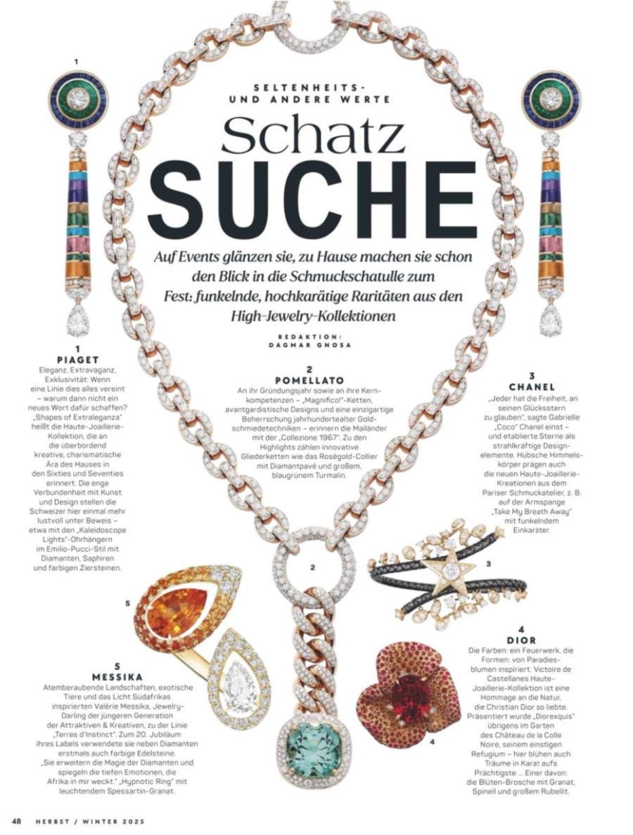 Piaget featured in Gala Luxury, Herbst 2025