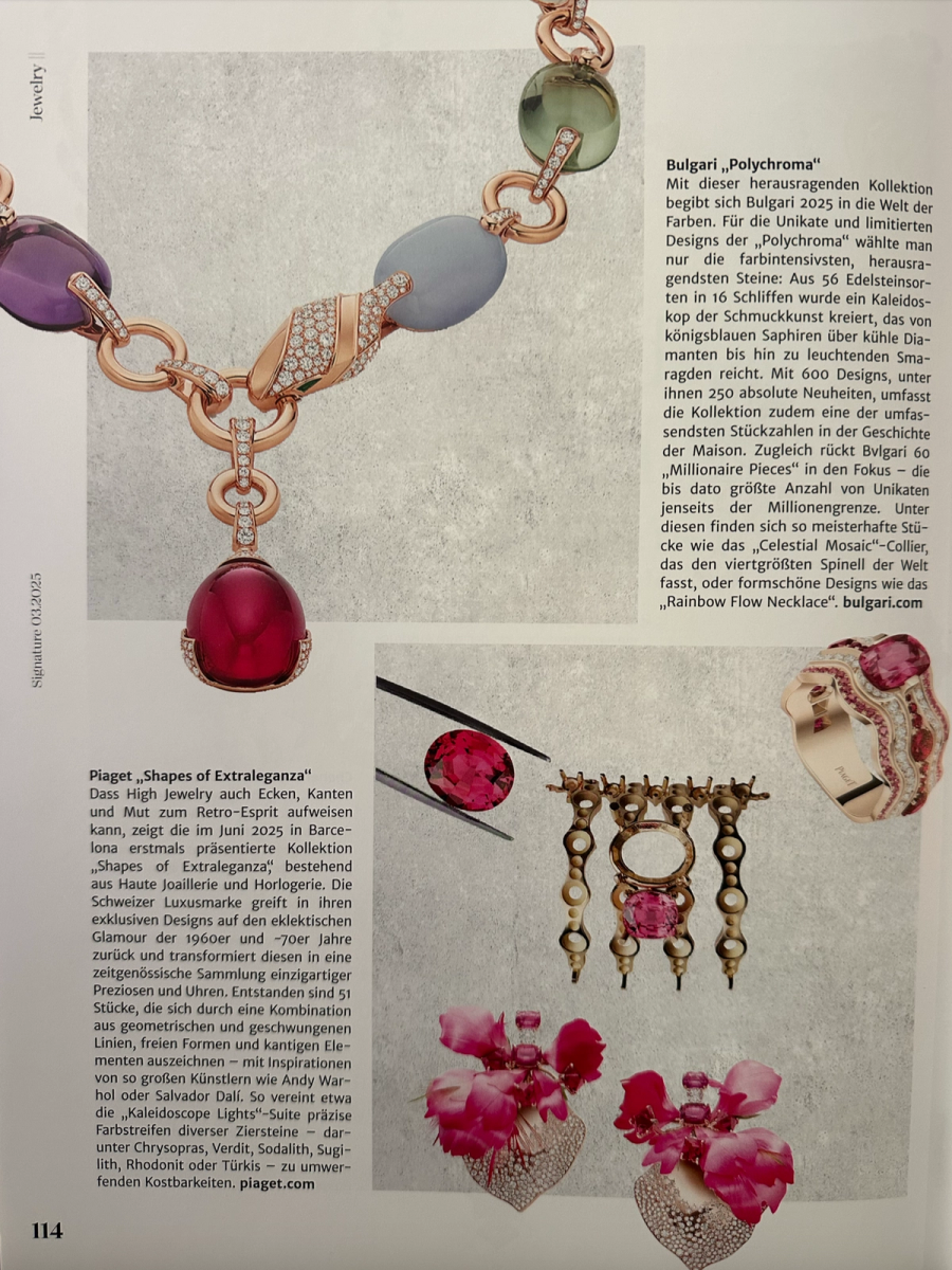 Piaget featured in Signature, 03/2025